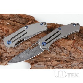 Small and exquisite VG10 Damascus steel pocket knife UD405306